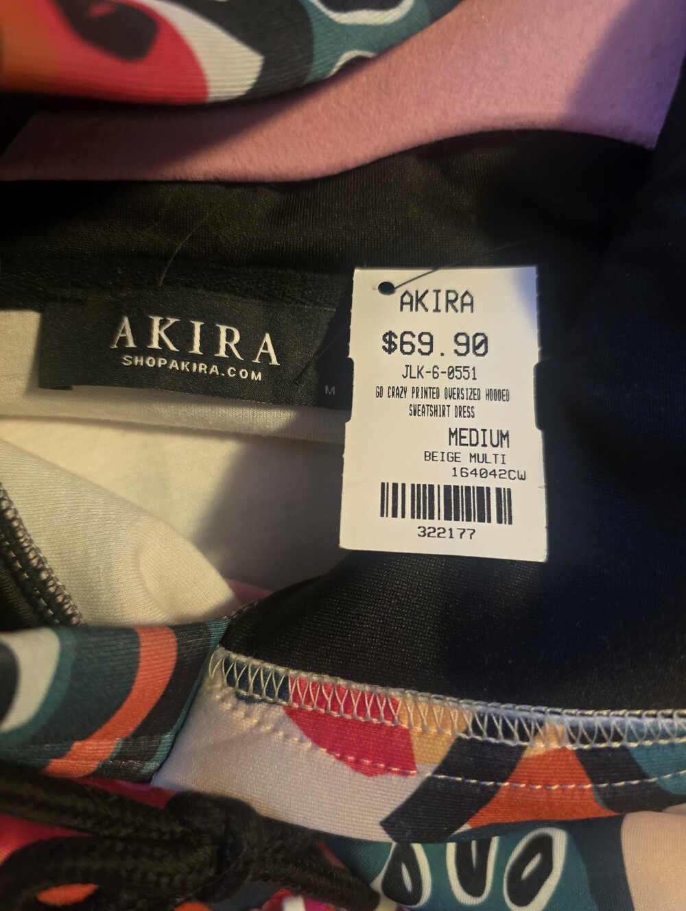 Akira Womens Abstract Floral Print Sweater  Jacket - Multicolor - Picture 2 of 16
